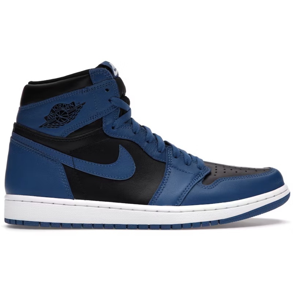 NIKE AIR JORDAN 1 Retro OG Black & Blue Men 7.5 Women 9 worn once